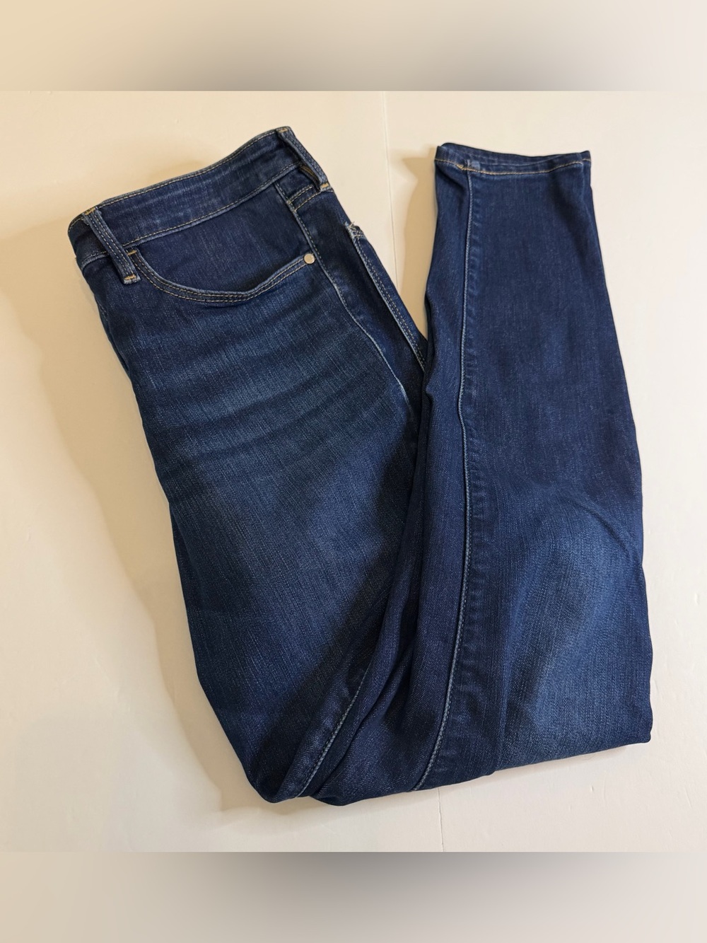 Athleta Dark Wash High Waisted Skinny Jeans Size 12 Stretch Denim